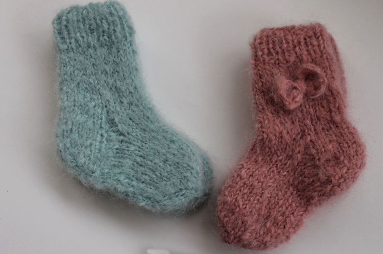 Вязанные носки шерсть