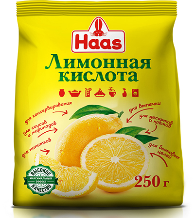 Упаковка лимонной кислоты