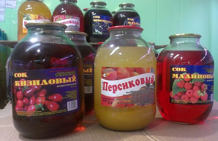 Разные виды сока в СССР